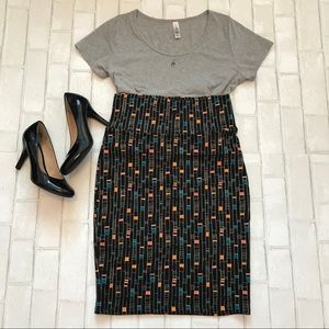 Lularoe blue Cassie pencil skirt size small